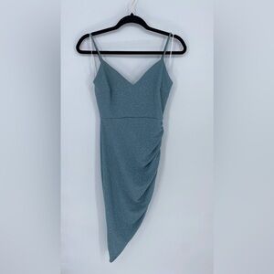 Windsor Sparkle Spaghetti Strap Cutout Back Hi lo Dress Size Medium